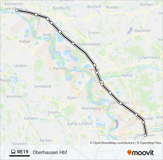 RE19 Bus Line Map