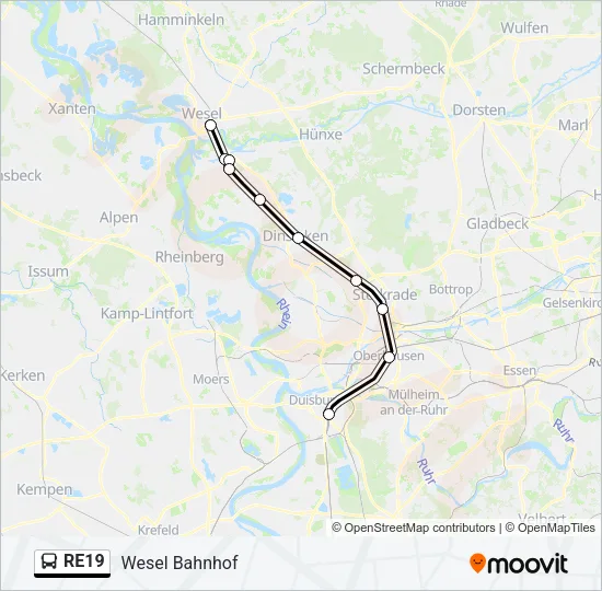 RE19 Bus Line Map