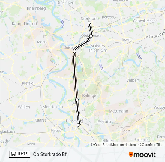 RE19 Bus Line Map