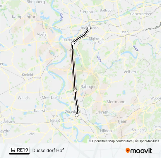 RE19 Bus Line Map