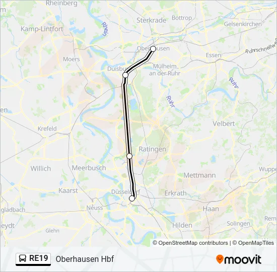 RE19 Bus Line Map