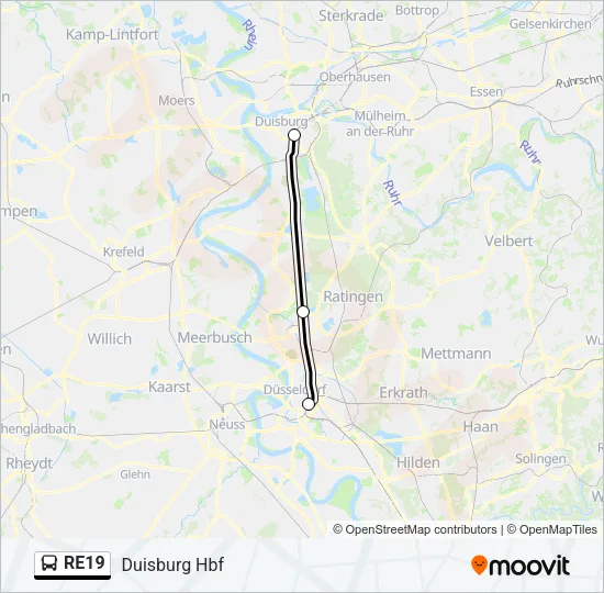RE19 Bus Line Map