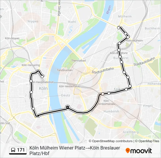 171 Bus Line Map