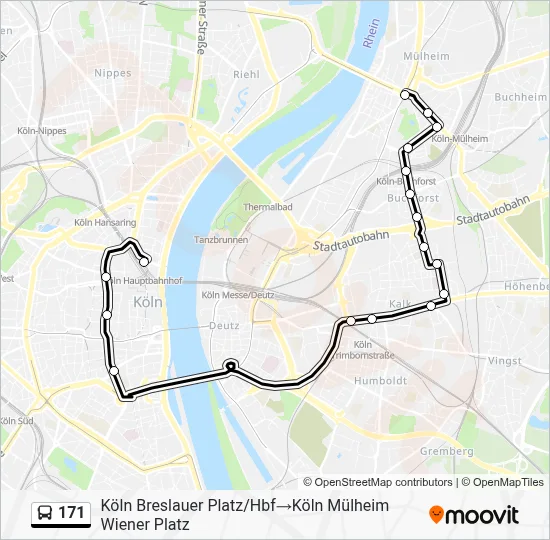 171 Bus Line Map