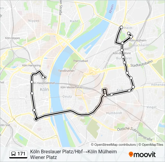 171 Bus Line Map