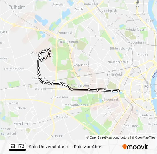 172 Bus Line Map