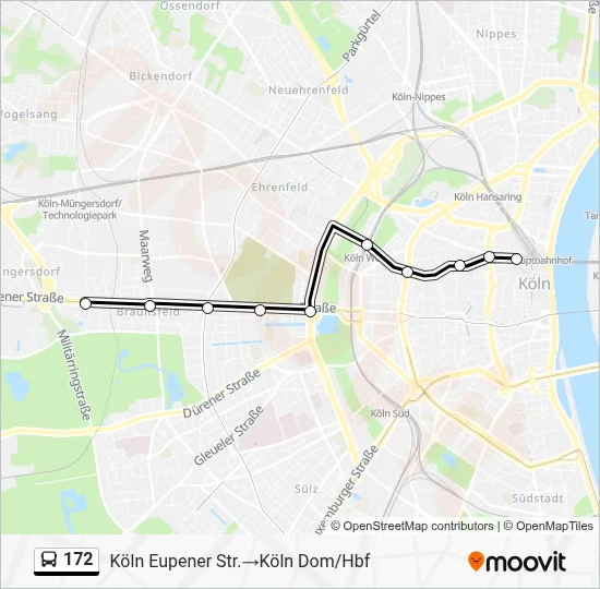 172 Bus Line Map