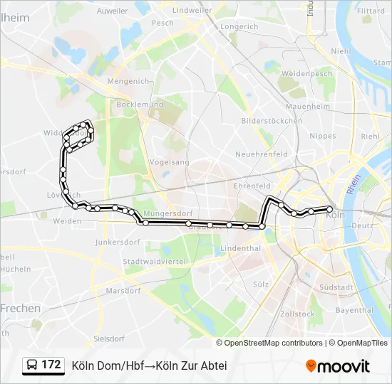 172 Bus Line Map