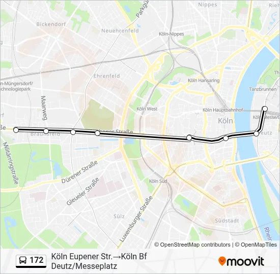 172 Bus Line Map