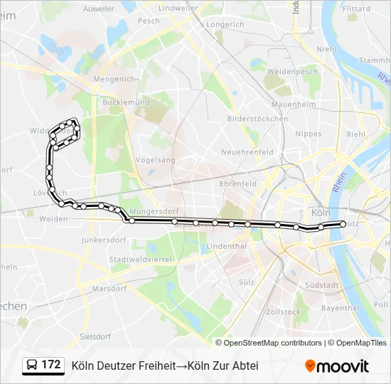 172 Bus Line Map