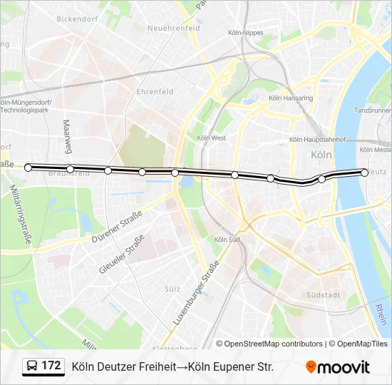 172 Bus Line Map