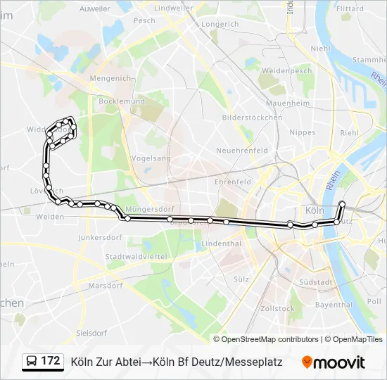 172 Bus Line Map