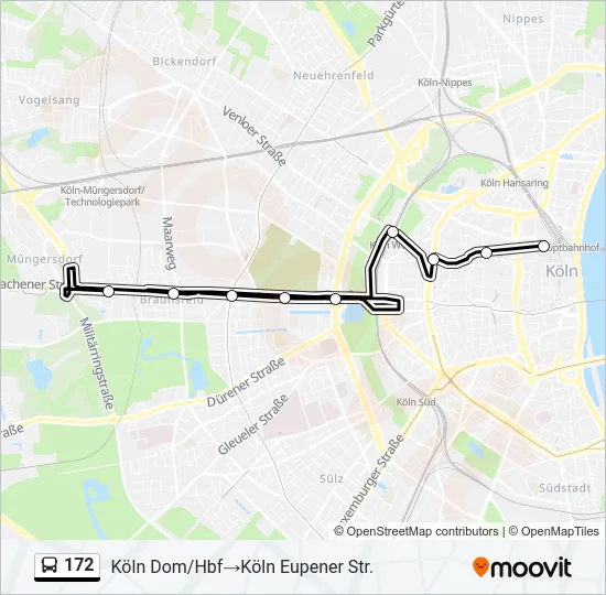 172 Bus Line Map