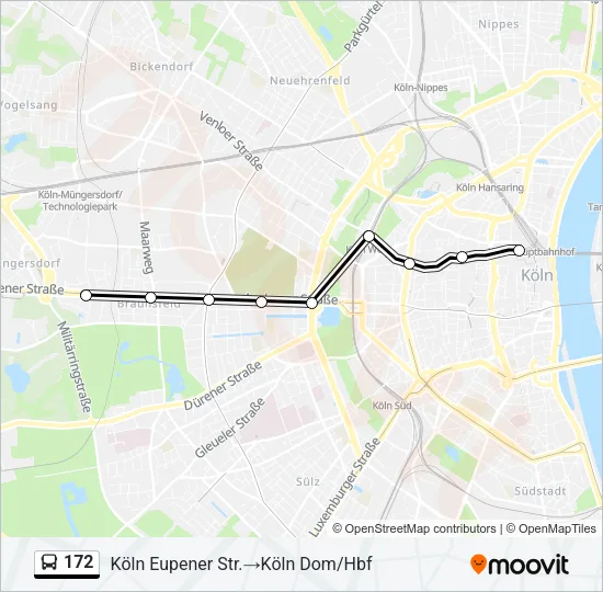 172 Bus Line Map