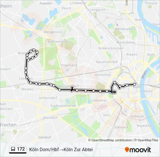 172 Bus Line Map