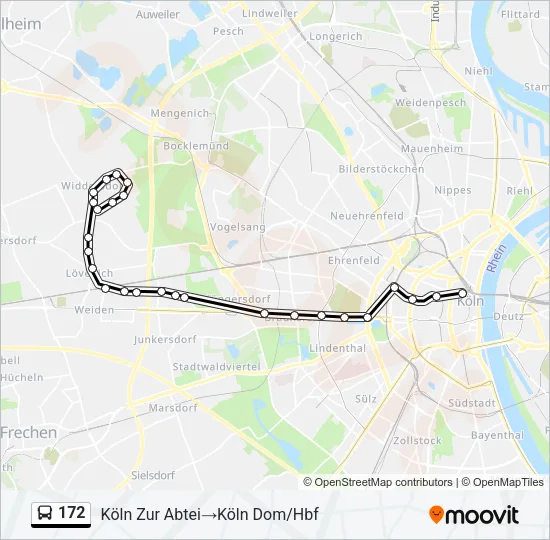 172 Bus Line Map