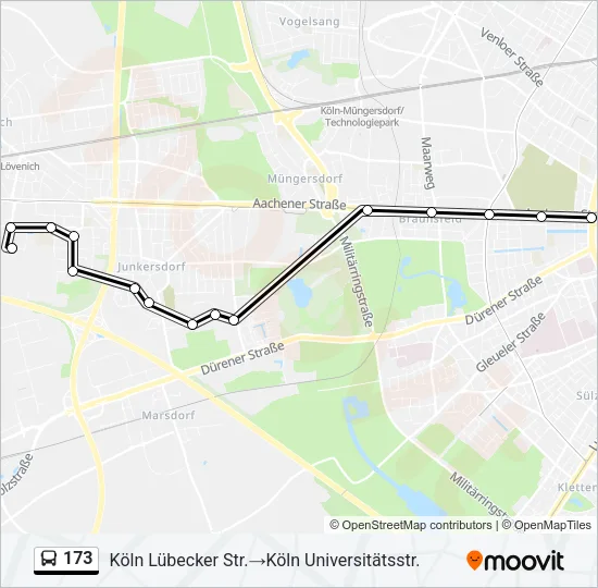 173 Bus Line Map