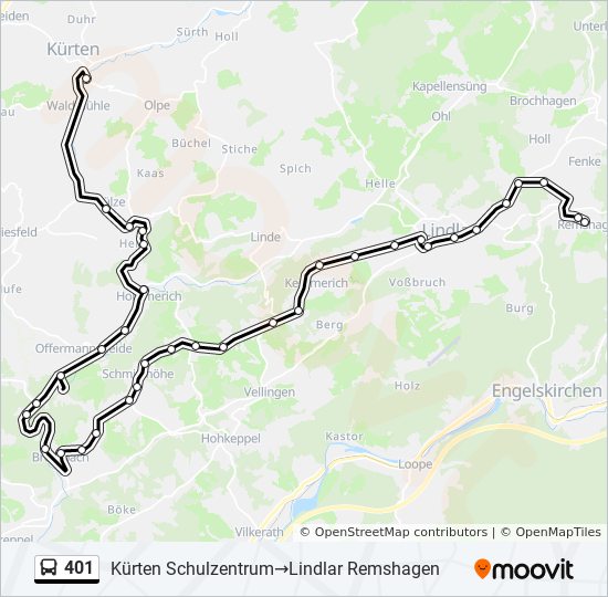 Bus Linie 401 Karte Bus Linie 401 Karte