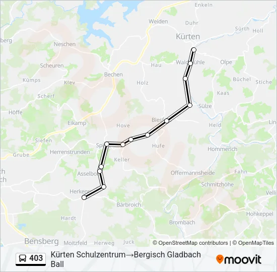 403 Bus Line Map