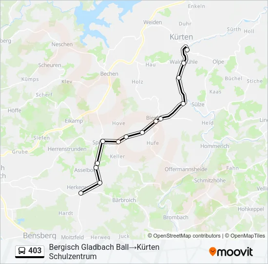 403 Bus Line Map