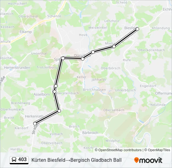 403 Bus Line Map