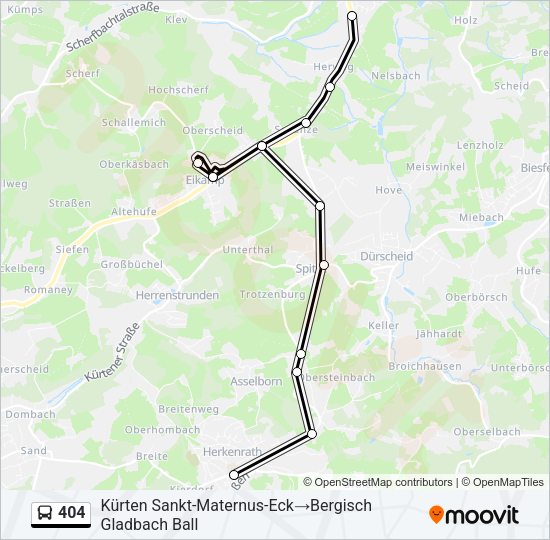 Автобус 404: карта маршрута