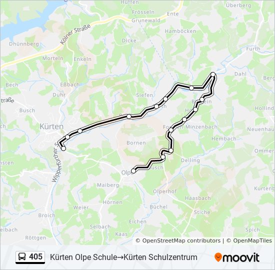 Bus Linie 405 Karte Bus Linie 405 Karte
