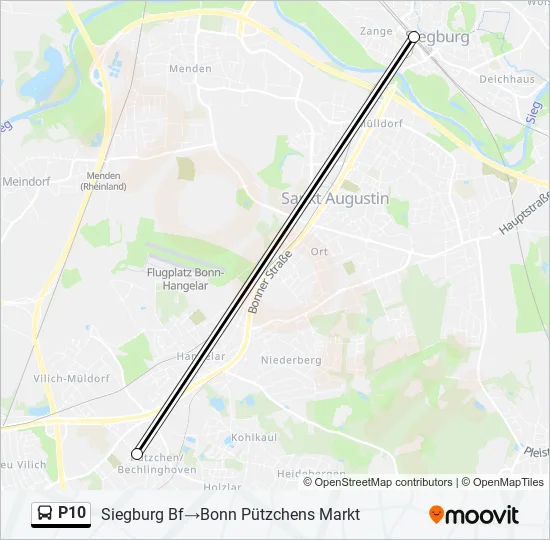 P10 Bus Line Map