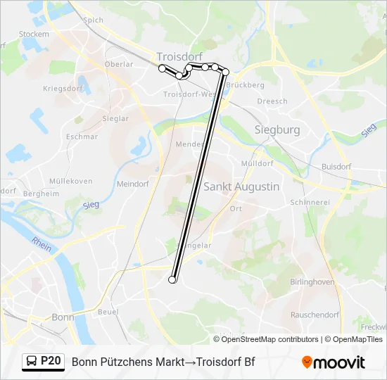 P20 Bus Line Map