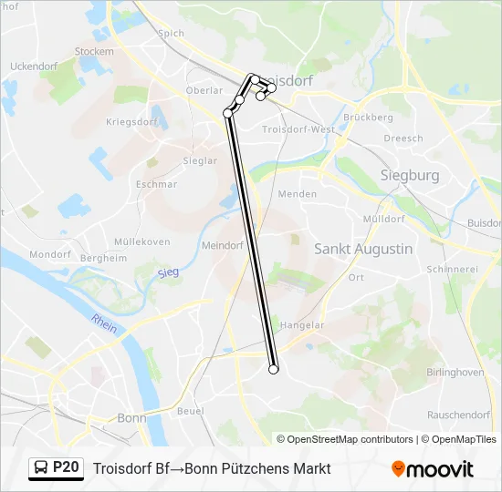 P20 Bus Line Map