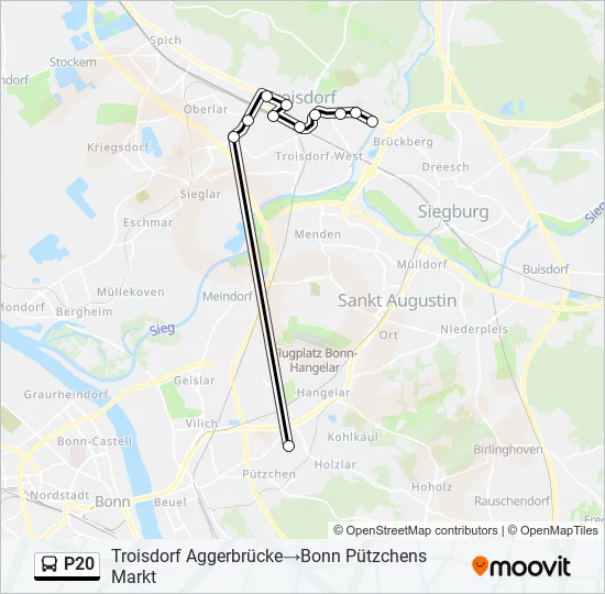 P20 Bus Line Map