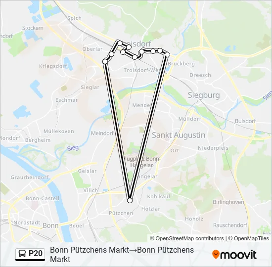 P20 Bus Line Map