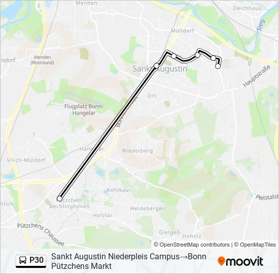 P30 Bus Line Map