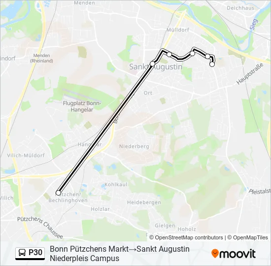P30 Bus Line Map