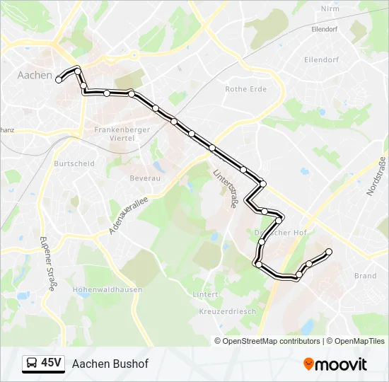 45V Bus Line Map