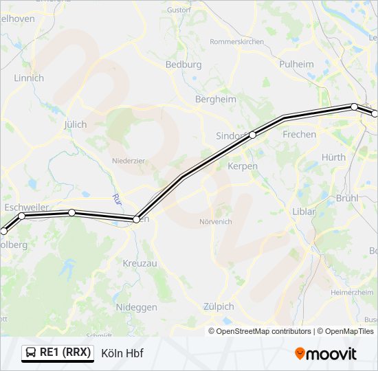 RE1 (RRX)  Line Map