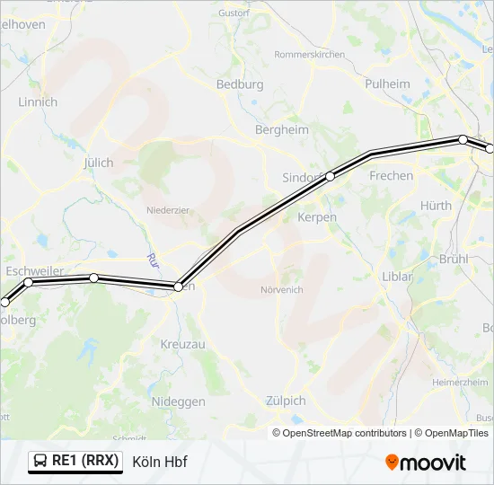 RE1 (RRX)  Line Map