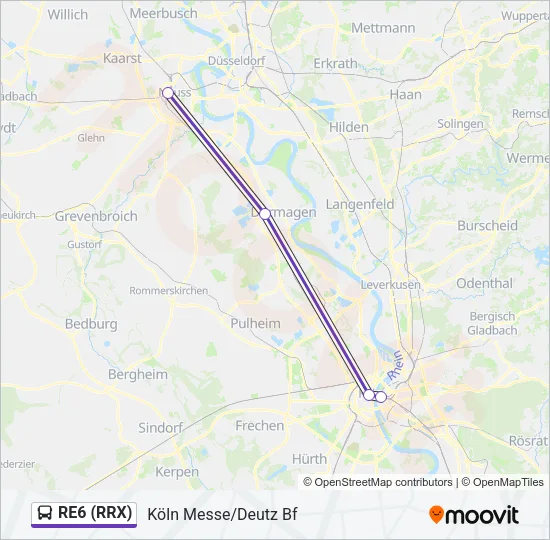 RE6 (RRX)  Line Map