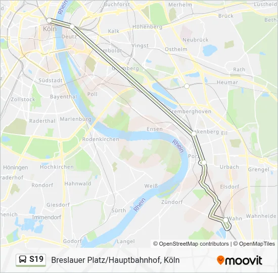 S19 Bus Line Map