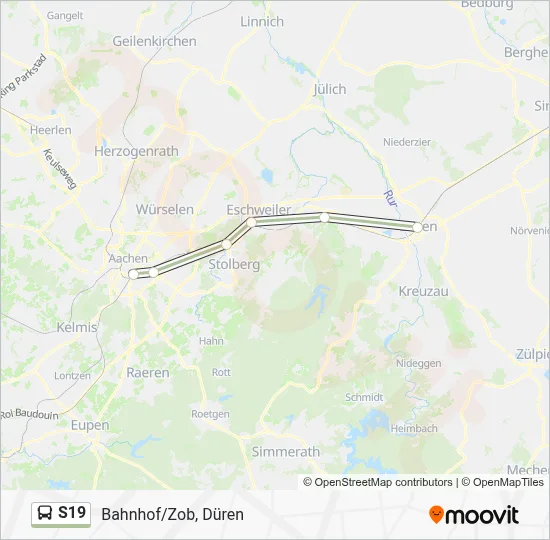 S19 Bus Line Map