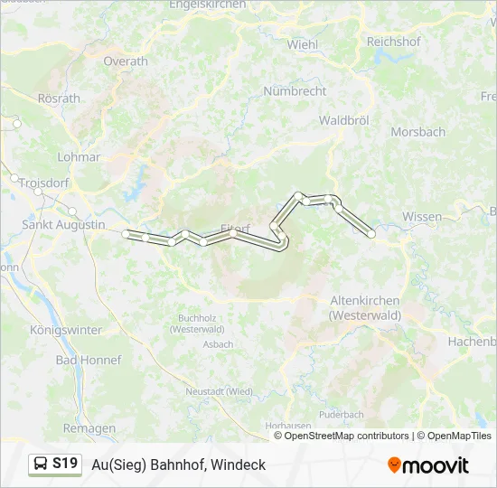 S19 Bus Line Map