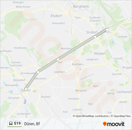 S19 Bus Line Map