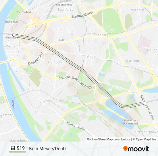S19 Bus Line Map