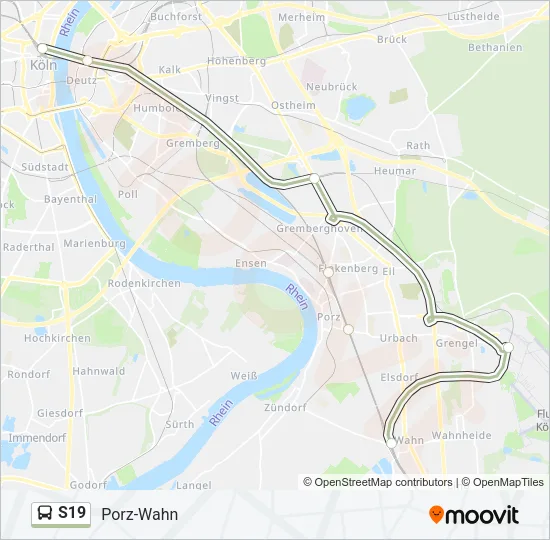 S19 Bus Line Map