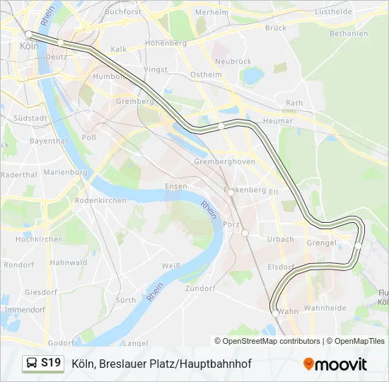 S19 Bus Line Map