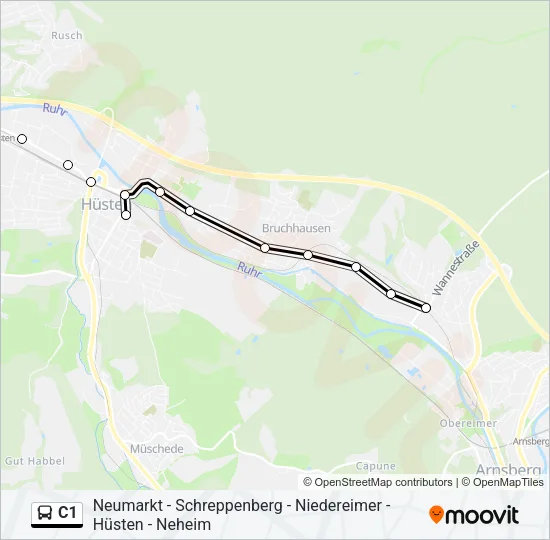 C1 Bus Line Map