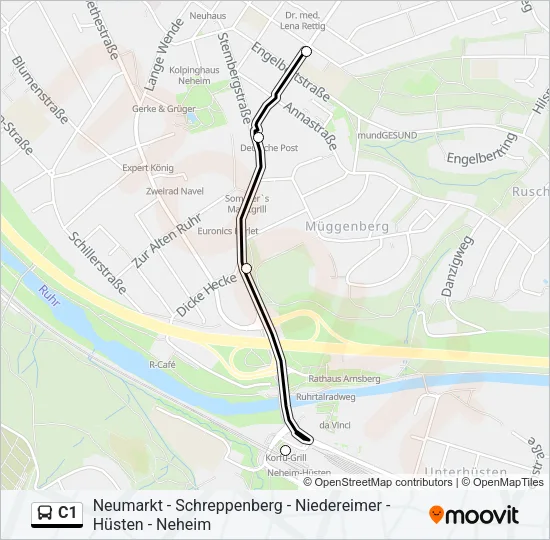 C1 Bus Line Map