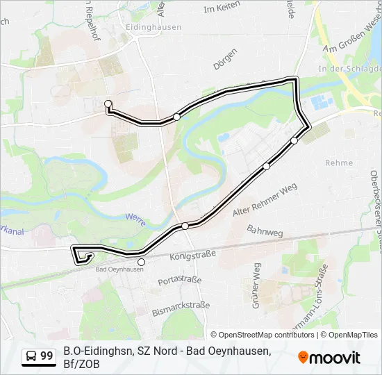 99 Bus Line Map