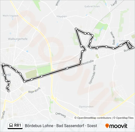 R81 Bus Line Map