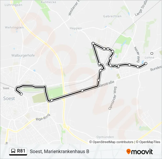 R81 Bus Line Map